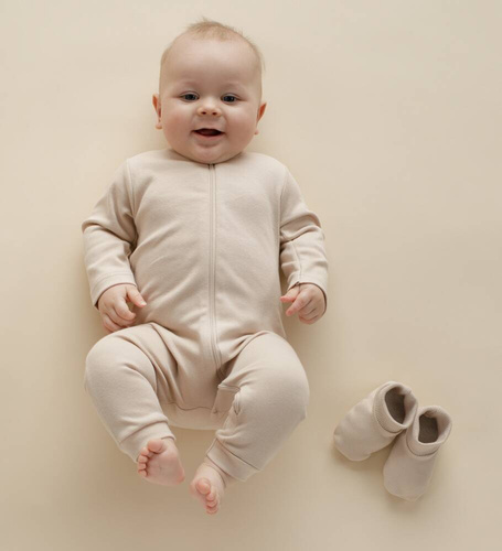 Lovely Day Pinokio Pajac niemowlęcy bez stópek - beige