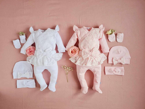 0719WB Princess Komplet niemowlęcy Marija - biały