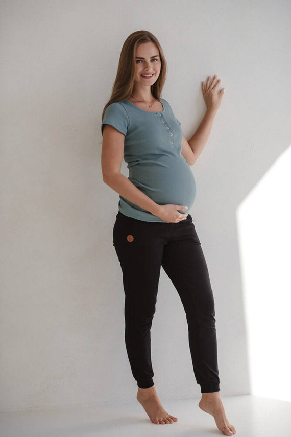 Tummy Bluzka ciążowa i do karmienia z krótkim rękawem Milk&Love patynowy