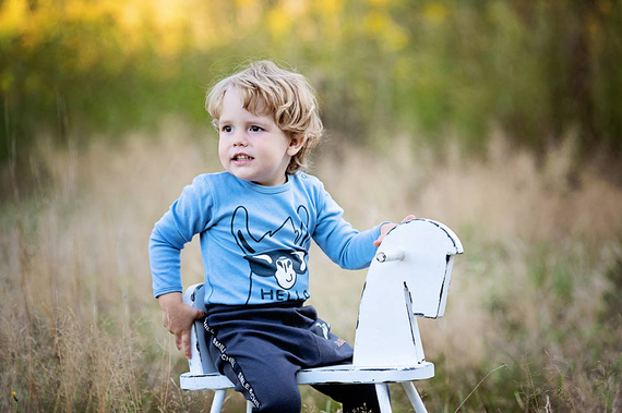 "Hello Dude" Body z długim rękawem Makoma niebieski