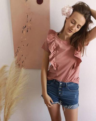 Milky Waves Milk&Love Bluzka do karmienia z krótkim rękawem herbal rose