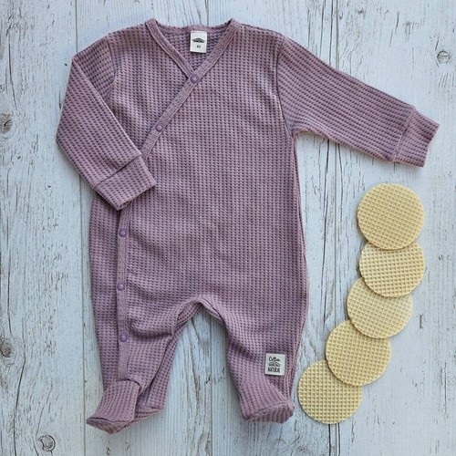 "Natural Waffel" Makoma Pajacyk niemowlęcy pink