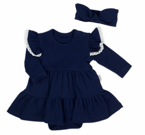 Sukienko-body + opaska 163170 "Magia Świąt" Nicol - granatowy