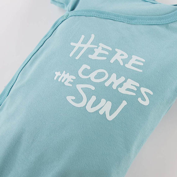 Sahara Eevi Body rozpinane z krótkim rękawem - niebieski