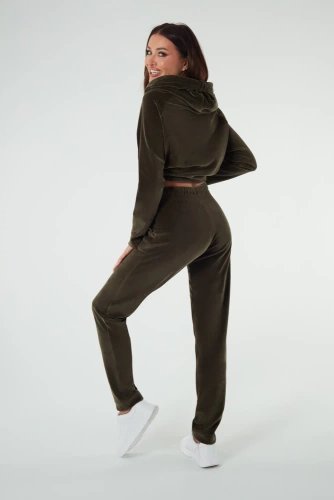 Oliw Bluza damska z kapturem Italian Fashion - oliwkowa