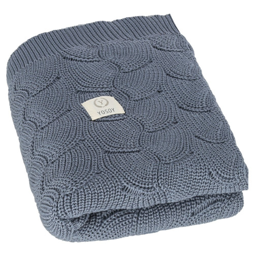 Ażurowy kocyk WAVES eco cotton Yosoy Denim