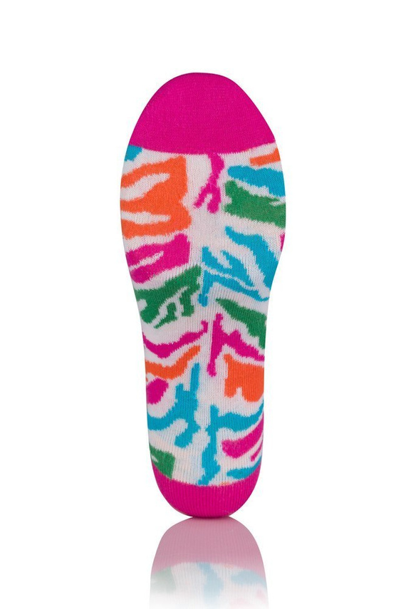 S118S Zebra Italian Fashion Skarpety- amarantowy druk