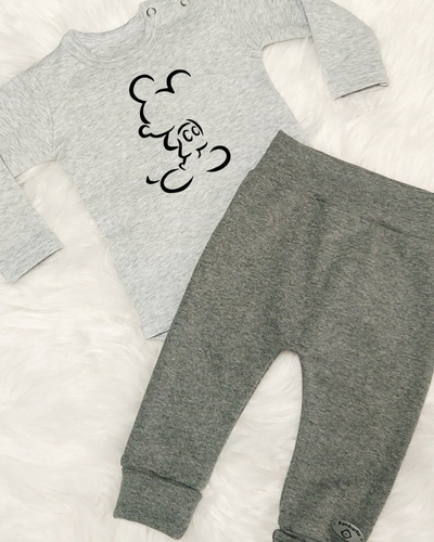 "Julek" Bambarillo Spodnie niemowlęce melanż