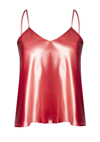 Karen Satynowy top damski DKaren - bordo