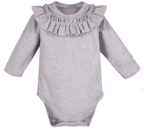 Body z długim rękawem, falbana "Simply Comfy" Ewa Klucze- miodowy