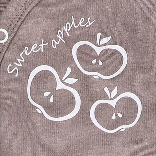 ABN-5293/CZE Happy Apples Body kopertowe z bawełny organicznej Nini brązowy