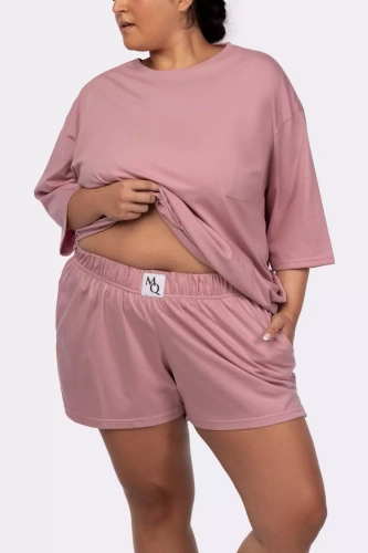 Joy shortsleeve Piżama damska Mona pink