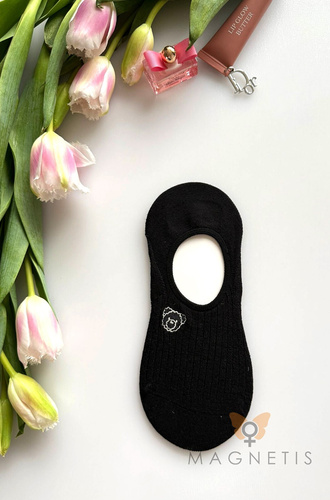 Baleriny damskie YN-251131 Magnetis – wiskozowe, prążkowane z silikonem na pięcie