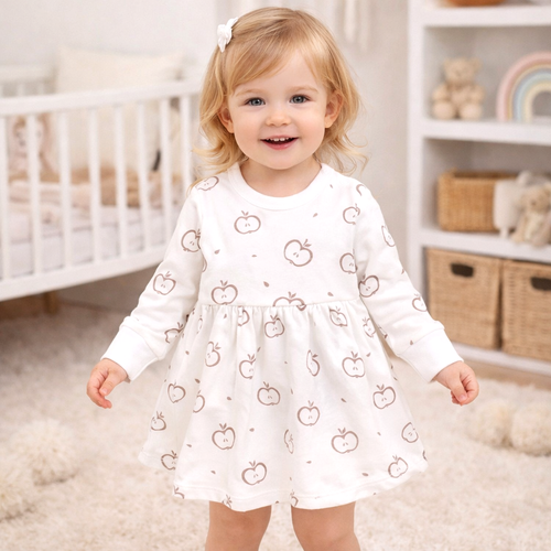 ABN-5305/JAB Happy Apples Sukienka z bawełny organicznej Nini