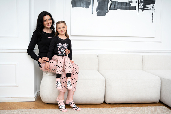 Bonilla Italian Fashion Piżama dziewczęca - czarny/druk