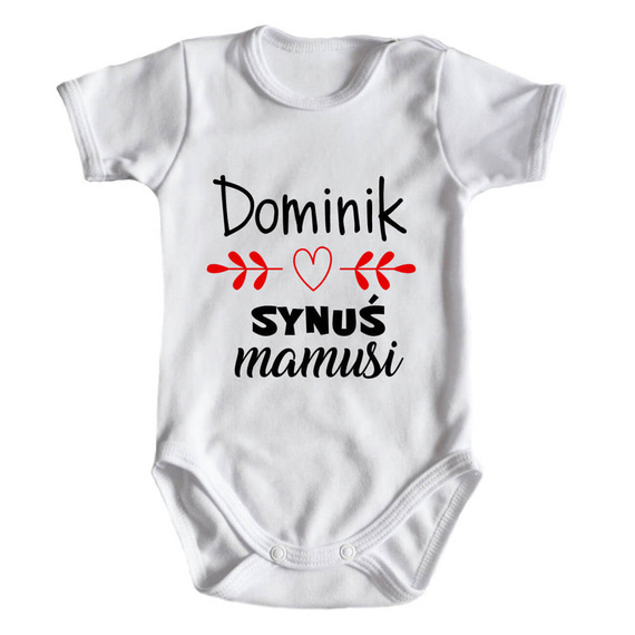 Body długi rękaw "Synuś mamusi z imieniem" Moocha czarny