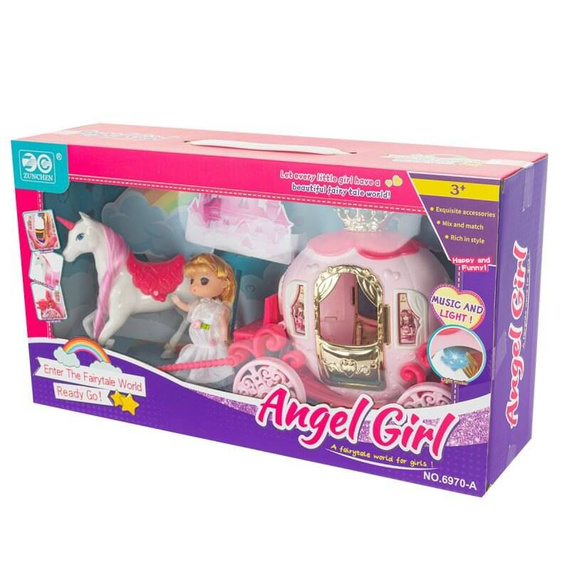 EBZ6970-A Zabawka karoca z jednorożcem i księżniczką Eurobaby