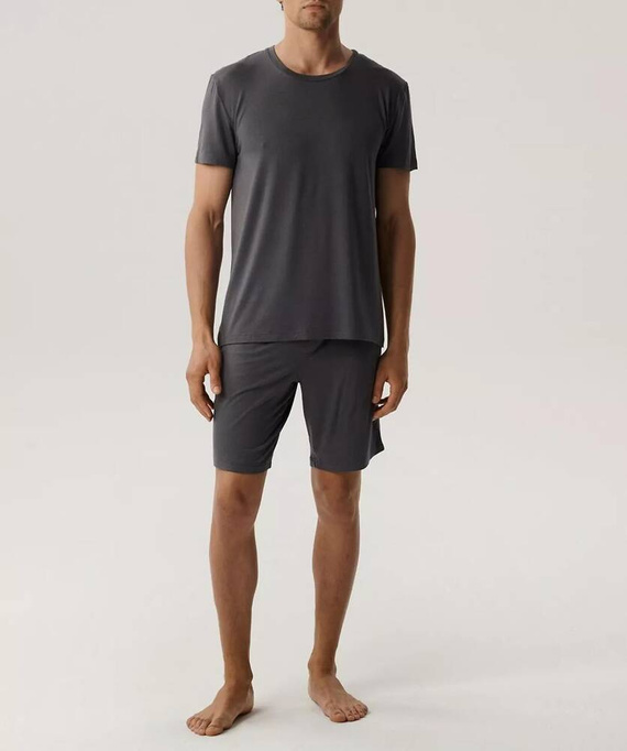 BNMP-005 Piżama męska krótki rękaw, Atlantic-szary