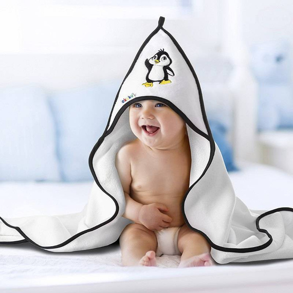 ALA1251 Panda niemowlęce okrycie kąpielowe Akuku grafitowy