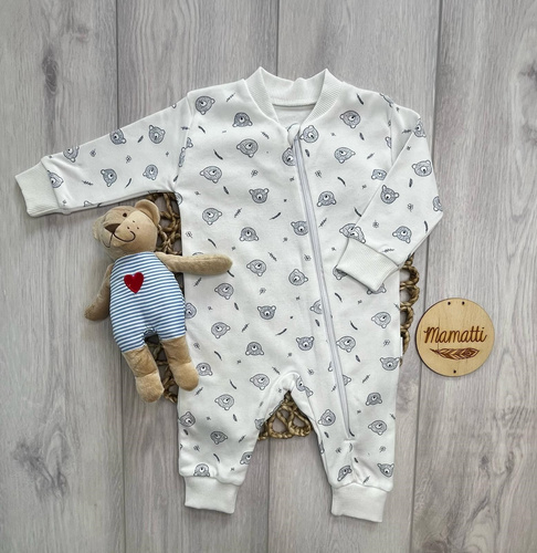 Pajacyk dla Niemowląt Mamatti PS15341 Kwiatki – Zamek, Bez Stópek