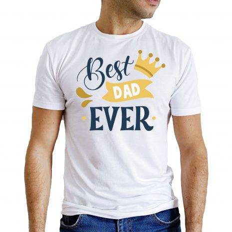 "BEST DAD" Moocha koszulka męska biały