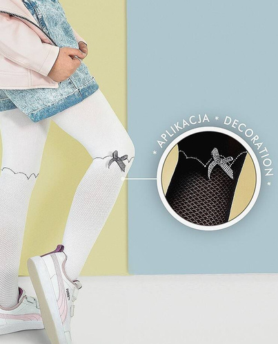 2325 Flashback Rajstopy Dziewczęce Knittex  bianco