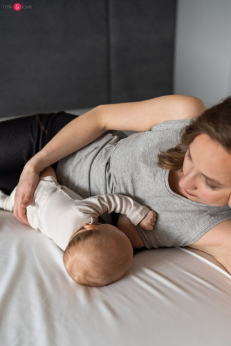 Milk Top Milk&Love koszulka ciążowa i do karmienia czarny