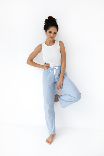 Sensis Dagna Piżama Damska - śmietankowy niebieski