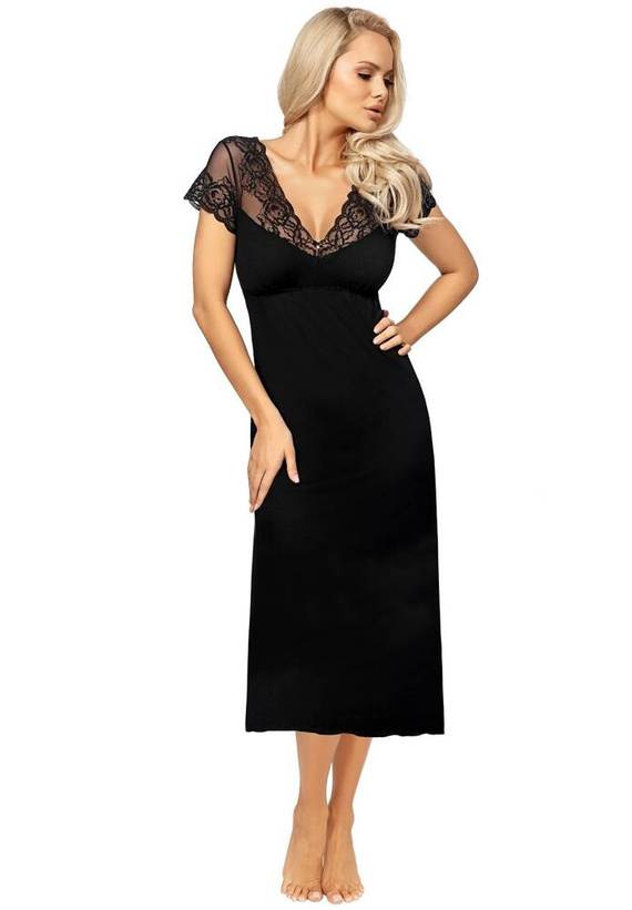 Ivana Long koszulka nocna Donna -czarny