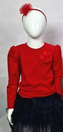 Rossa II Bluzka dziecięca długi rękaw Bambarillo czerwony