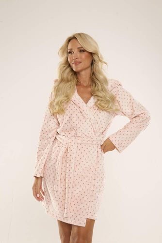 546 Melanie Krótki Szlafrok damski Forex - łosoś