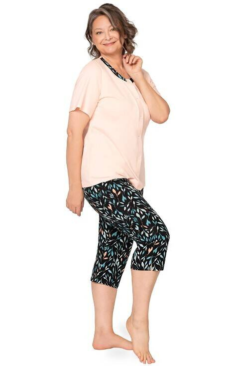 261 Olga I Piżama damska Martel - pomarańczowa