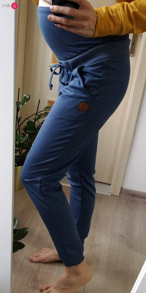 Spodnie Milk&Love dresowe ciążowe jasny szary melanż