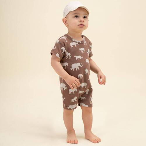 Safari Pinokio Rampers niemowlęcy - afryka brązowy