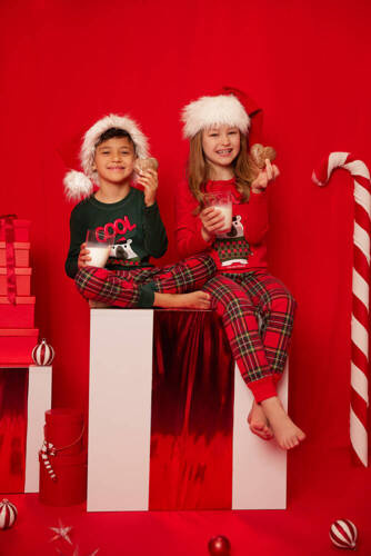 Tess Italian Fashion Piżama dziecięca - czerwony/druk