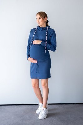 128 Dresowa Sukienka  MIRACLE- niebieski