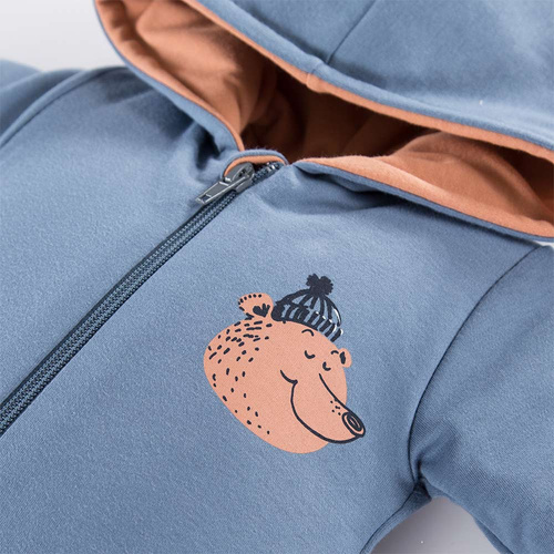 Jump Eevi Dresowy Pajac z kapturem - niebieski