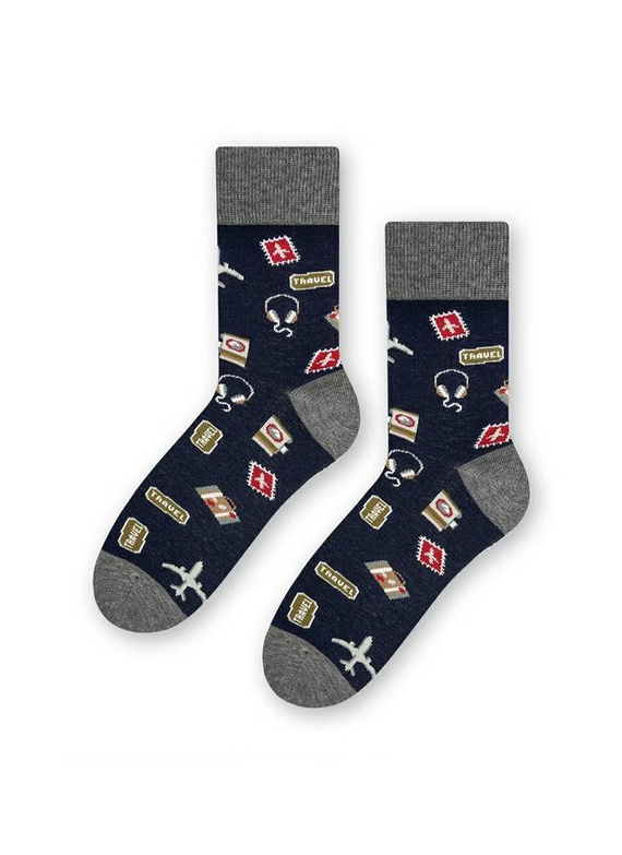 ART.039 Skarpetki młodzieżowe Steven 012 jeans melanż