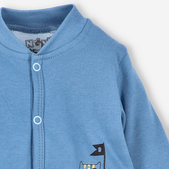 Piraci Bluza dresowa rozpinana z bawełny organicznej Nini niebieski