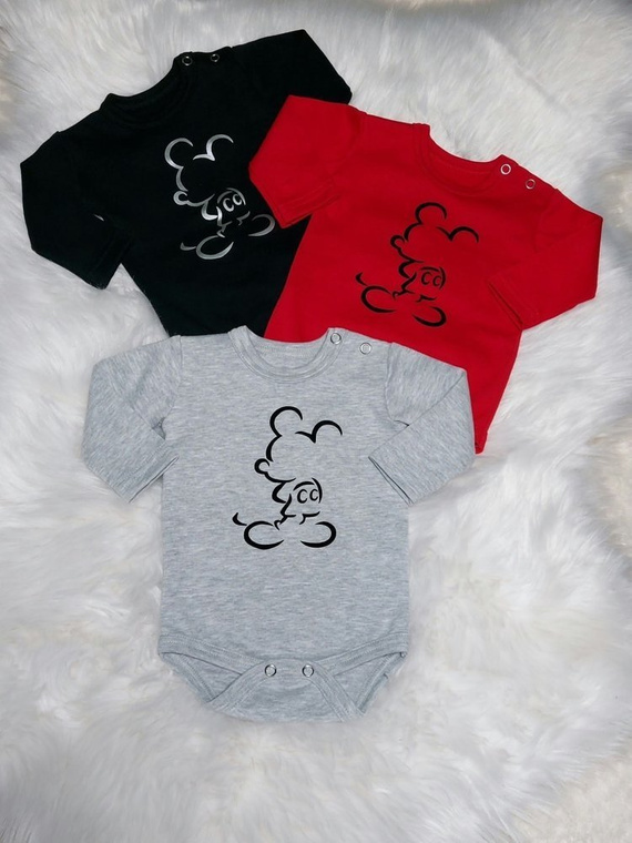 Miki Bambarillo Body z długim rękawem szary