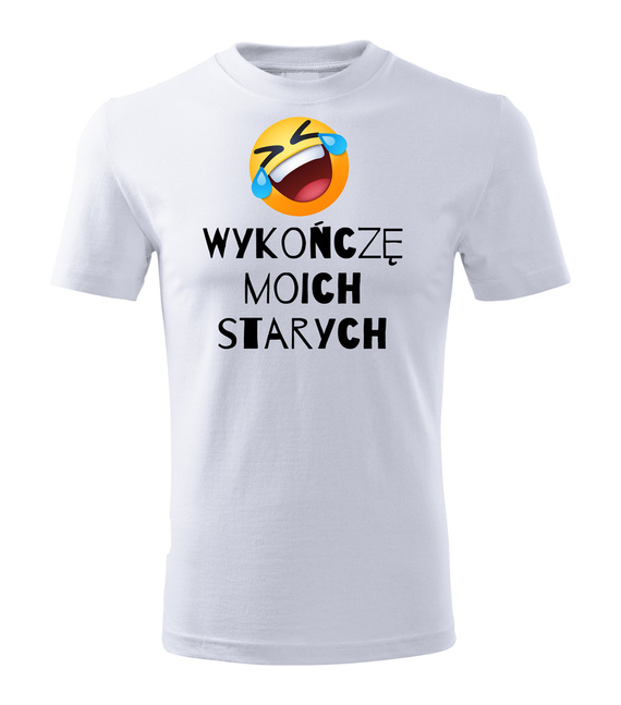 "Wykończę moich starych" Moocha Koszulka dziecięca biały