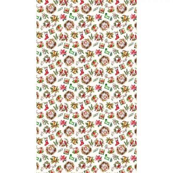 C03 Obrus świąteczny czerwony Markizeta – wodoodporny, elegancki, polska produkcja