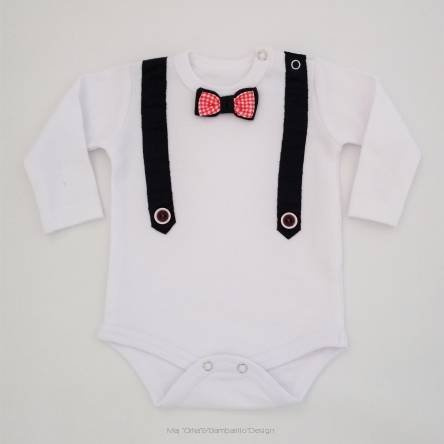 Szelki Bambarillo Body z długim rękawem czerwony