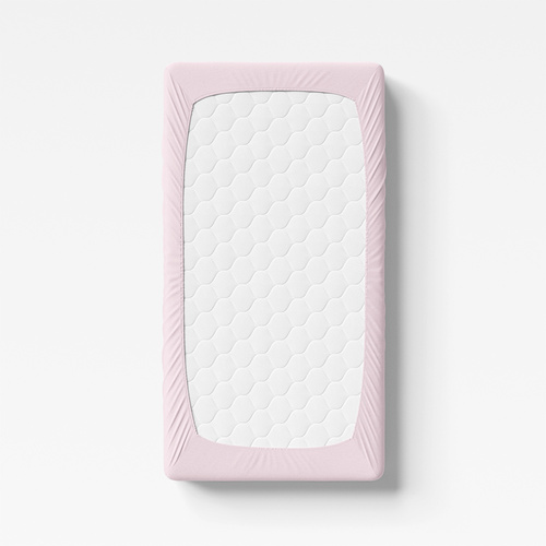 Eevi Prześcieradło dziecięce bawełniane - jasny różowy