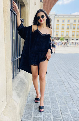 613 Milagros Piżama Damska Forex - czarny