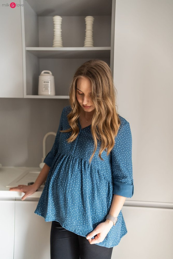 Mother Nature Milk&Love Tunika do karmienia wrzosowy