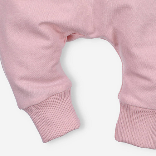 ABN-4518/PUR Spodnie dresowe z bawełny organicznej Nini pudrowy róż