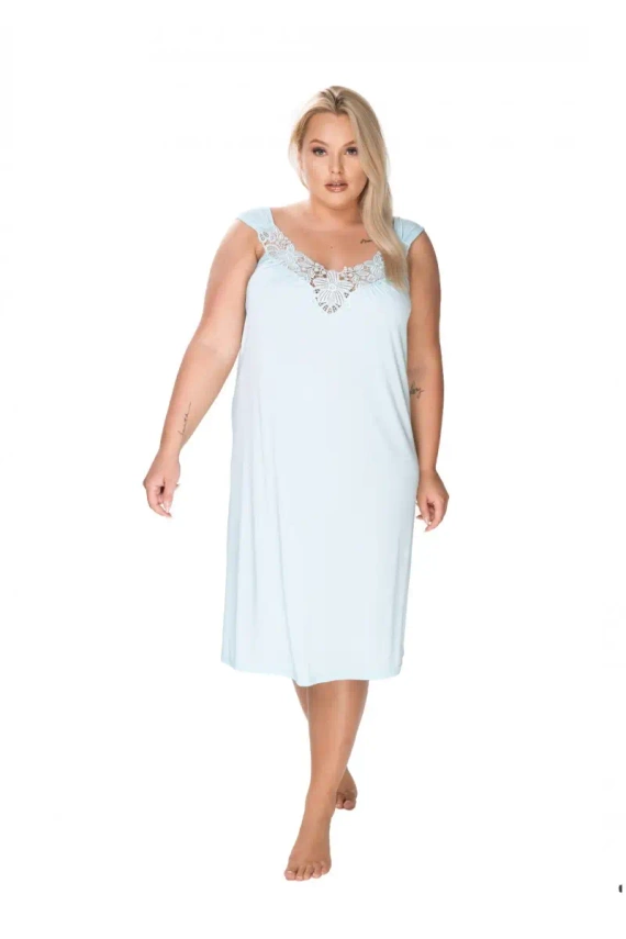 4114 Róża halka koszula nocna damska Mewa miętowy