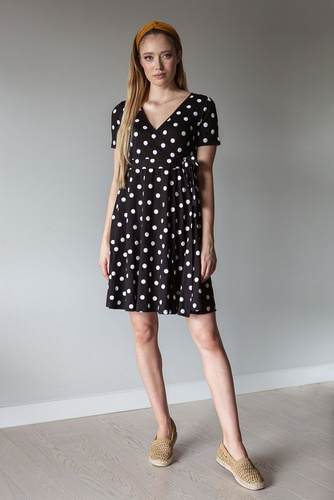 122 Sukienka ciążowa  i do karmienia MIRACLE- czarny