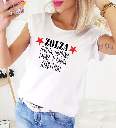 Bluzka dla mamy "ZOŁZA" Moocha biały